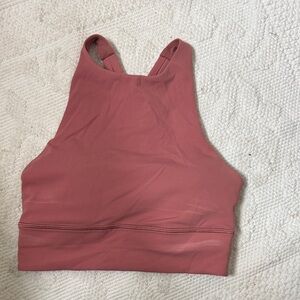 Lululemon High Neck Energy Sports Bra brier rose pink